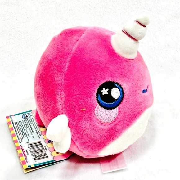 Narcissa Narwhal Squeezamal Plush Toy Unicorn w/Moon & Star Eyes - NWT - Picture 3 of 8